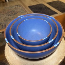 VTG-Dansk-Mesa Sky Blue Nesting Mixing Bowls Set (3) 10”, 8.75, & 6” Collectors picture