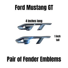 GT Logo / Emblem / Badge Set Of 2 New/ Chrome picture