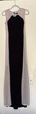 Marini Size 8 Full Length Gown Cocktail Formal Black Nude Glitter Sides Zip Back picture