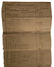 ​Rare December 1772 Colonial Virginia Merchant Ledger Page – Tidewater Americana picture