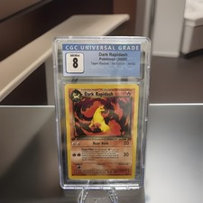 2000 Pokémon 1st Edition Team Rocket Dark Rapidash #44 CGC 8 NM/MINT picture
