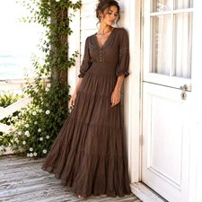 Anthropologie Kings Road Size XL Maxi Dress Cottagecore Romantic Boho Feminine picture