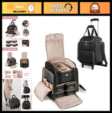 Professional Rolling Makeup Case with Wheels | Travel Bag, 4 Removable Bags, Bru picture