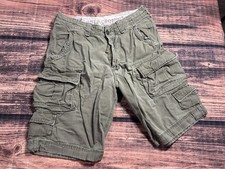 Mens Abercrombie & Fitch Cargo Shorts Sz 32 Vintage Olive Green 2027 picture