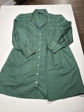 Tuckernuck Florence Green Striped Shirt Dress Women’s Sz Medium  picture