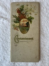 Antique Poem Book Contentment Best Wishes Series Hayes Lithographic  picture