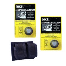 HKS 7-shot Speedloader 357 Magnum 587-A Two with Double Belt Pouch picture
