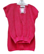 VTG Peruvian Connection 100% Pima Cotton Knit Medium 2 Piece Set Hot Pink NWT picture