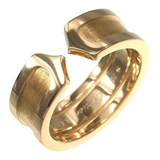 CARTIER 2C Ring K18 yellow gold #4.9(US Size) 7.29g Women picture