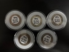 1893 1895 1899 United States Half Dollar (5) 12.40g-12.60g Each picture