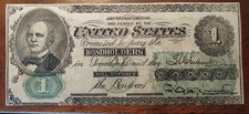 RARE 1868 U.S. presidential election Greenback novelty note Salmon P. Chase picture