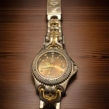 TAG Heuer S/el Professional 200 Gold Dial Two-Tone Quartz Watch Untested picture