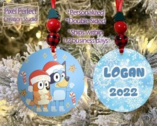 Bluey Christmas Ornament Personalized Custom Bluey and Bingo Decoration picture