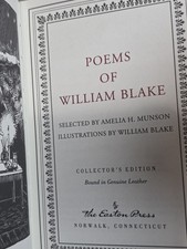 Easton Press Poems of William Blake Leather Collector's Edition Unread Bookplate picture