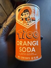 Vintage Tico Orange Soda 1960/70’s Steel Empty 12 oz. Pull Tab Soda Can picture