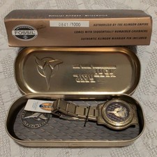 STAR TREK KLINGON GOLD EDITION LIMITED ED FOSSIL WATCH NIB VINTAGE RARE#841/1000 picture