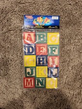 Hobby Lobby Vintage Wooden Letter ABC Blocks Numbers Pictures Wood Crafts Decor  picture
