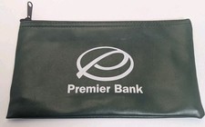 Vintage Bank Deposit Bag Premier Bank Green picture