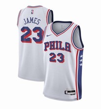 AUTHENTIC Nike LeBron James Philadelphia 76ers ASSOCIATION Jersey L 48 - IN HAND picture