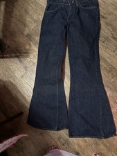Vintage 70s Levi’s 684-0217 “Big Bells”Bell Bottom Orange Tag Jeans 32x28 picture