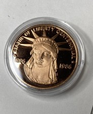 1986 Charles Lindbergh Sterling Silver Round - 28.35gr Welcome To America + Case picture