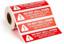 500Pcs Do Not Roll down Window Stickers, Removable Adhesive Warning Labels for A picture