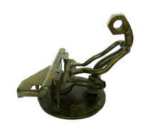 Vtg  Hand Made Metal Folk Art Man Playing Piano Sculpture Nuts Bolts Metal Parts picture