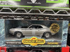 ERTL American Muscle 1970 Plymouth AAR Cuda Silver Diecast Model Car 1:18 NIB picture