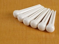 MusicianAtHeart REAL Slotted BONE Bridge Pin Set for Gibson Acoustic Guitar picture