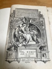 1859 Illustrated London News Bound Volume Jan - June Vol 34 picture