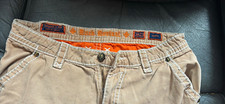 Rock Revival Men's Beige Light Wash Denim Cargo Shorts 12