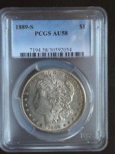 1889 S Morgan Silver Dollar PCGS AU58 picture