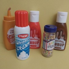 Melissa and Doug Sweet Toppings Ice Cream Play Food Lot of 5 Discontinued  picture