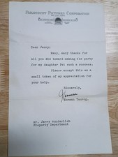 Vintage Hollywood Signed Letters Lot: Norman Taurog, Don Hartman, Fox, Paramount picture