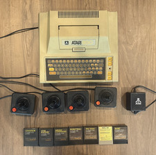 Vintage ATARI 400 Computer Console with 4 joysticks and 7 games. picture