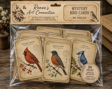 Vintage Bird Cards Mystery Pack – 30 Pieces  Junk Journal Ephemera Scrapbooking picture