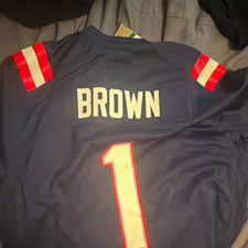 Nike NFL New England Patriots AJ Brown #1 Jersey XL Blue Red White picture