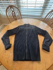 L.L.Bean Merino Wool Commando Full Zip Sweater Jacket Black L Regular Tactical picture