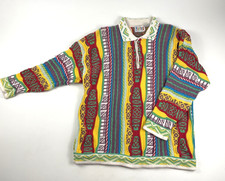 Vintage Plateau Italian Sweater Coogi Style 3D Colorful XL Chest 22 inches picture