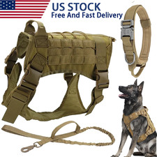 Military Tactical Dog Harness No-pull Heavy Duty MOLLE Training Service Dog Vest picture