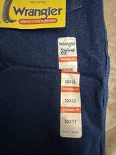 Wrangler Men’s Blue Denim Cowboy Cut Jeans Original Fit Straight picture