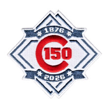 2026 Chicago Cubs 150th Anniversary Iron on Embroidered Patch [4.0 x 3.65 inch] picture