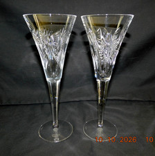 Waterford Crystal Millennium “Five Toasts” 2 Toasting Flutes 9.25