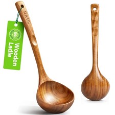 Ravs Natural Acacia Wood Soup Ladle 1 Item picture