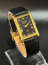 Vintage Refurbished Seiko Slim Tank Men's Roman Dial Wrist Watch picture