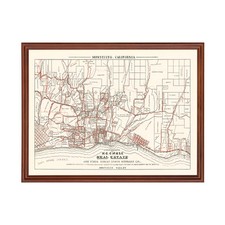 Old Map of Montecito, CA 1924 - Vintage Montecito California picture
