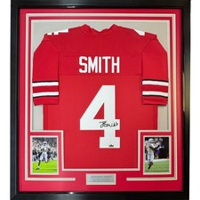Framed Facsimile Autographed Jeremiah Smith 35x39 Red Jersey picture