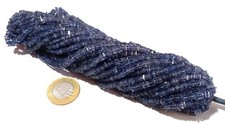 Iolite Square 3.5-4mm Smooth Heishi Cut Gemstone Beads 7