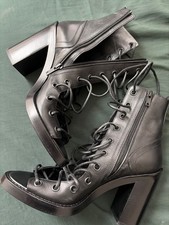 Ann Demeulemeester Lace-Up Sandals Black Leather Open Toe EU 40 / US 9 Worn Once picture
