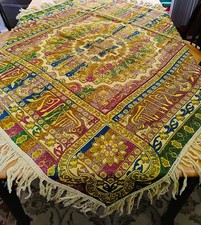 Vintage Spanish Moorish Tablecloth Arabic Throw Tapestry Wall Hanging 46